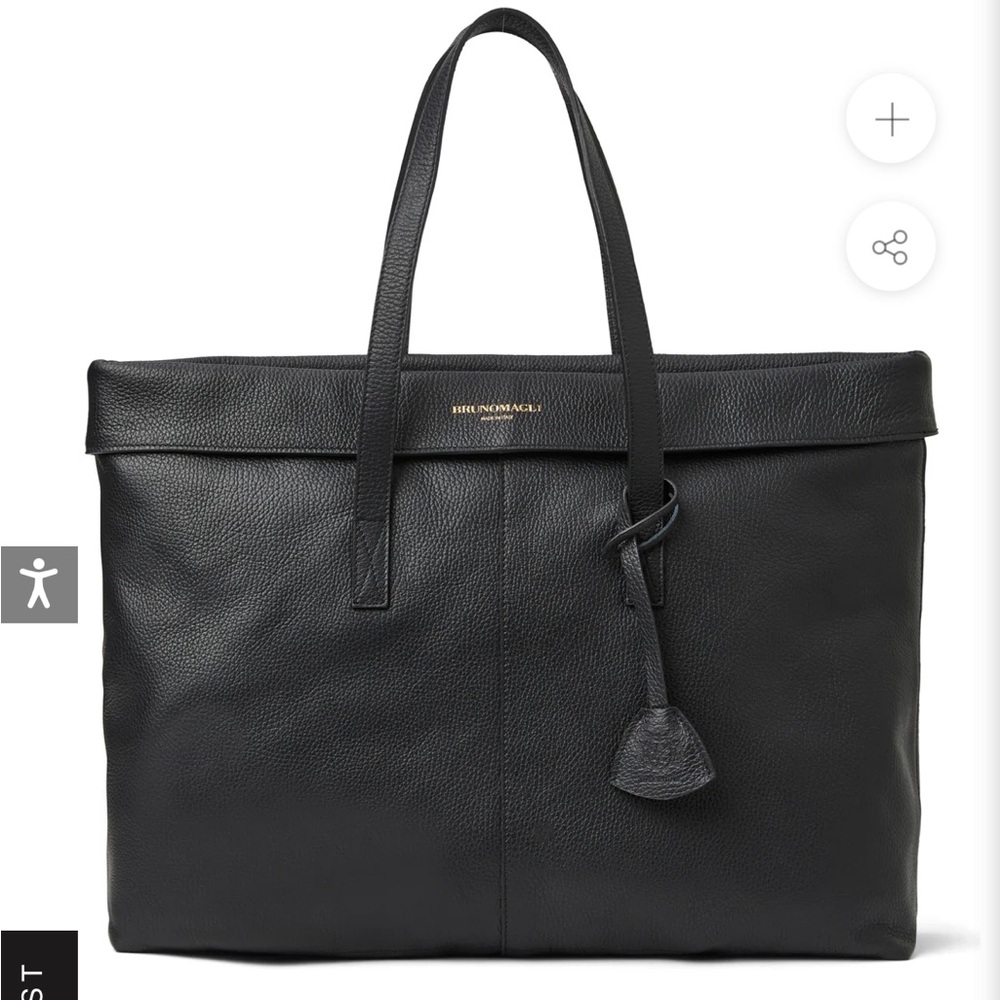Bruno Magli Sophie Black Leather Tote Bag